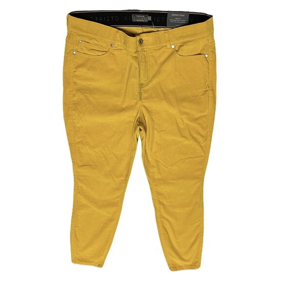 NEW Torrid Womens Size 20R Bombshell Skinny High-Rise Corduroy Pant Bright Gold - Picture 1 of 7